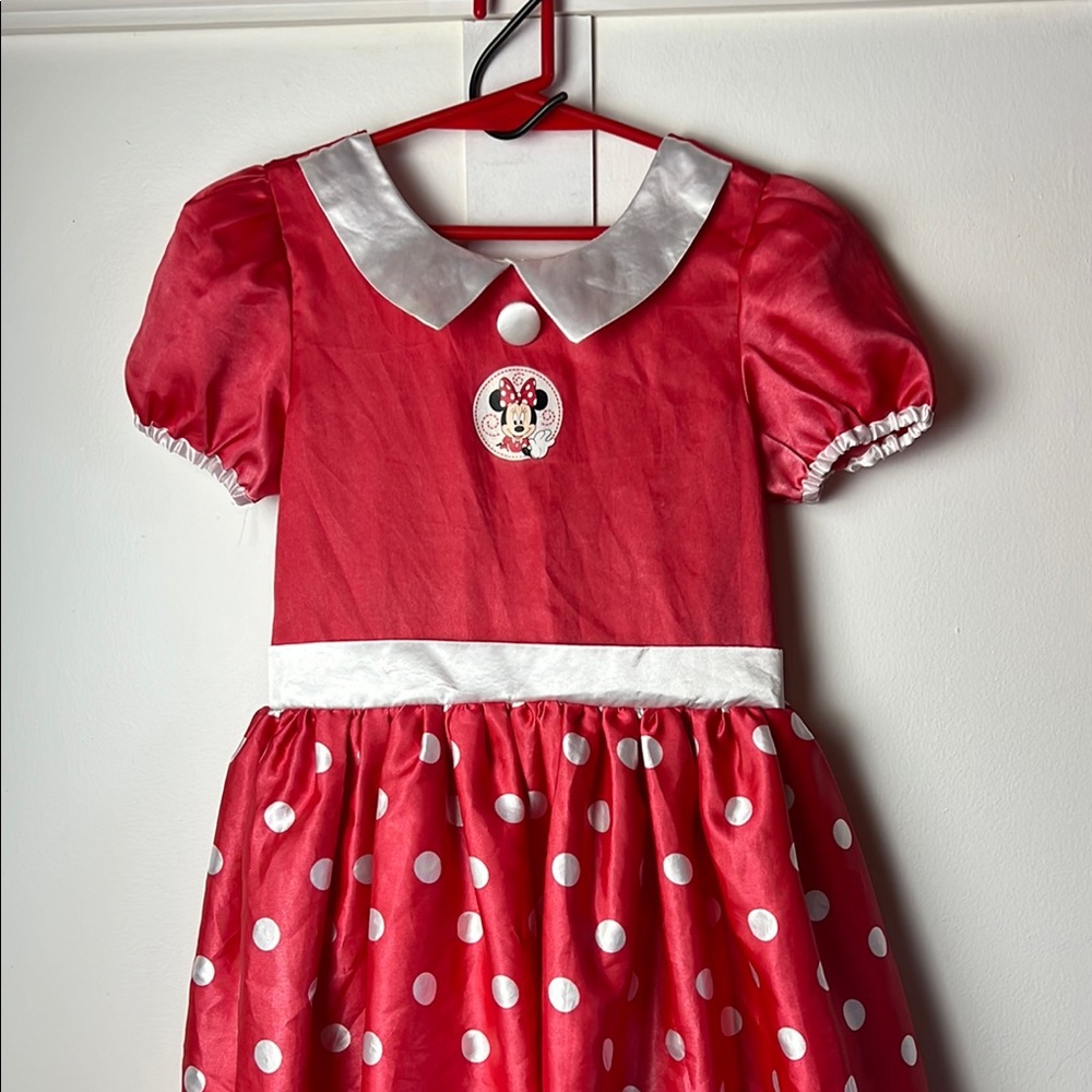 DISNEY Minnie Mouse Red Polka Dot Kids Costume Play Dress Up Dress